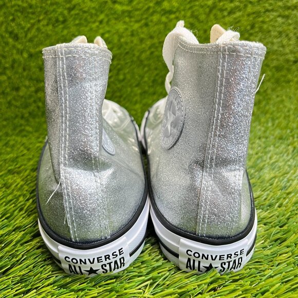 Converse Chuck Taylor All Star High Boys Size 6Y Silver Athletic Shoes Sneakers - Picture 6 of 10